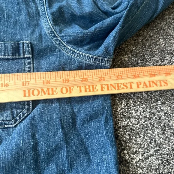 Vintage Gap Shirt Mens Large Blue Denim Button‎ Down Grunge Casual 90s Y2K - Picture 10 of 14